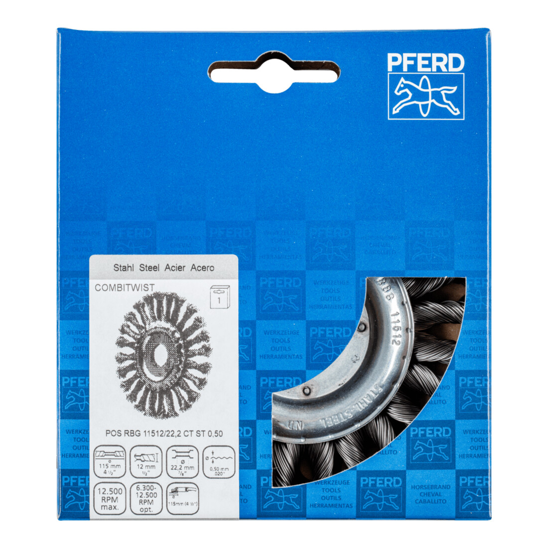 PFERD rondborstel, geknoopt POS RBG ST 0,50