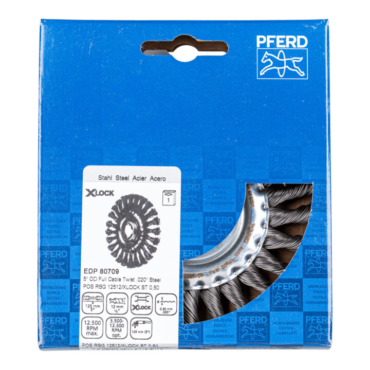 PFERD TOOLS Ronde borstel, gevlochten POS RBG X-LOCK ST 0,50