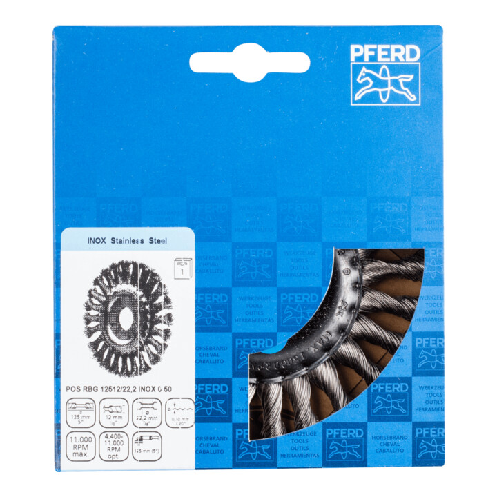 PFERD rondborstel, getordeerd POS RBG 12512/22.2 INOX 0,50