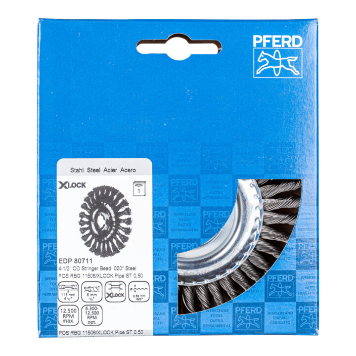 PFERD TOOLS Ronde borstel Pipeline POS RBG X-LOCK PIPE ST 0,5 mm
