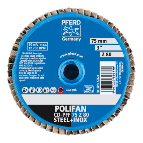 PFERD Rüggeberg COMBIDISC-Mini-Polifan K80 75mm