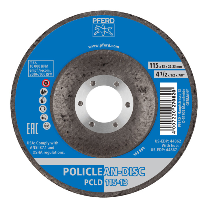PFERD Rüggeberg Schijf Policlean PCLD 115x13mm