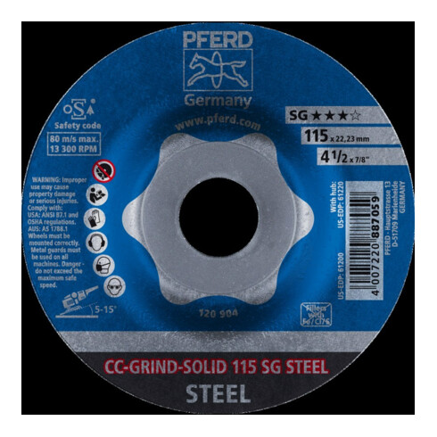 Pferd-Rüggeberg Schleifsch.CC-Grind-SolidSG STEEL 115mm