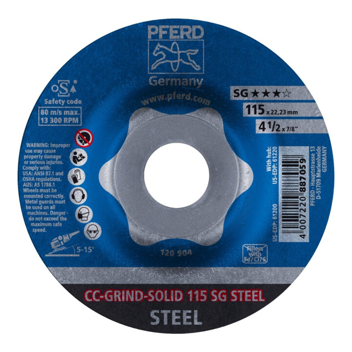 Pferd-Rüggeberg Schleifsch.CC-Grind-SolidSG STEEL 115mm