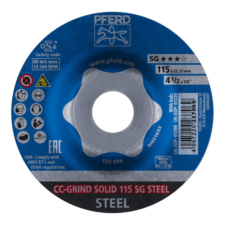 Pferd-Rüggeberg Schleifsch.CC-Grind-SolidSG STEEL 115mm