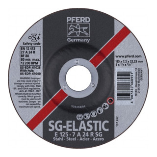 Pferd-Rüggeberg Schruppscheibe A24NSG Alu125-7,2mm gekr.