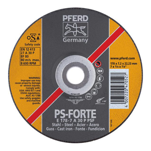 PFERD Schruppscheibe E 180-7 PSF STEEL