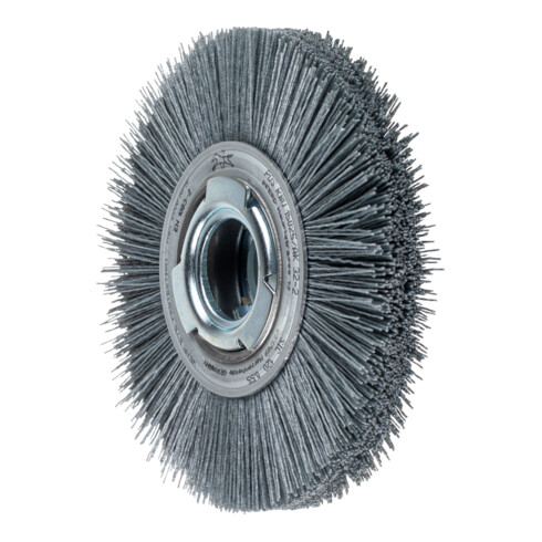 PFERD Rundbürste breit ungezopft RBU Ø 150x25xvari. Bohr. SiC-Filament-Ø 0,55 mm Korn 120 Schleifbock