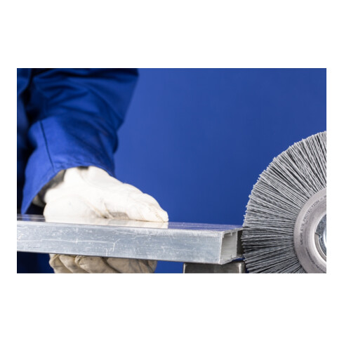 PFERD Rundbürste breit ungezopft RBU Ø 150x25xvari. Bohr. SiC-Filament-Ø 0,55 mm Korn 120 Schleifbock