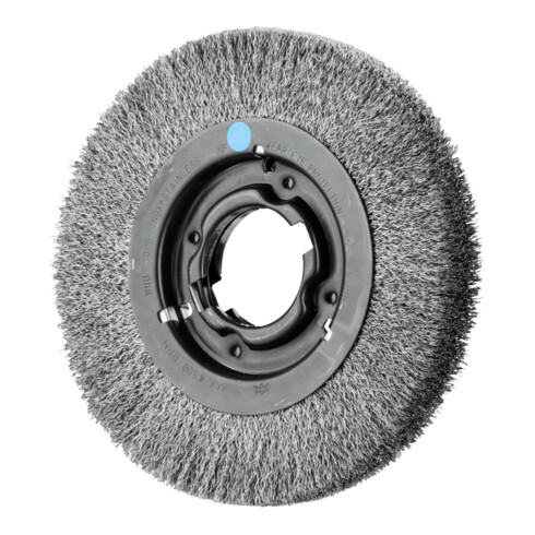 PFERD Rundbürste breit ungezopft RBU Ø200x25xvariable Bohrung Edelstahl-Draht-Ø0,30 Schleifbock