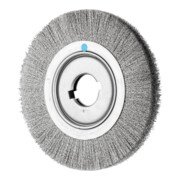 PFERD Rundbürste breit ungezopft RBU Ø250x30xvariable Bohrung Edelstahl-Draht-Ø0,30 Schleifbock