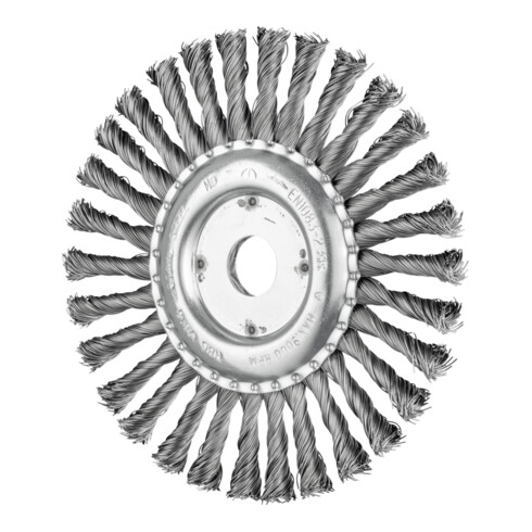 PFERD Rundbürste gezopft RBG Ø 178x13x22,2 mm Stahl-Draht-Ø 0,50mm Winkelschleifer (10)