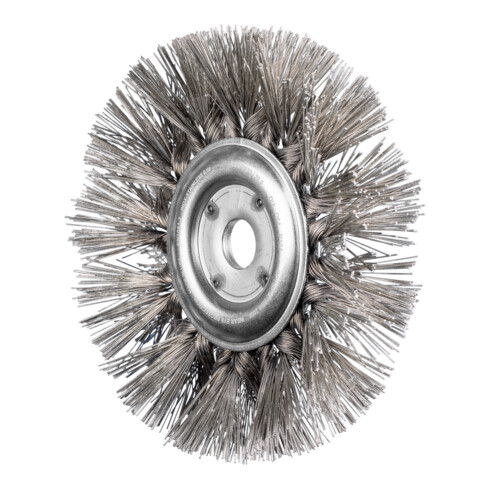 PFERD Rundbürste gezopft RBG Ø190x30x22,2 mm Bohrung Edelstahl-Diamant-Draht Korn 400 stationär