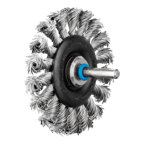 PFERD Rundbürste gezopft RBG Ø76x12 mm Schaft-Ø6 mm Edelstahl-Draht-Ø0,50