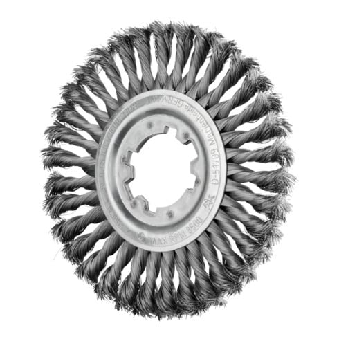 PFERD Rundbürste gezopft RBG Ø 200x16x50,8 mm Bohrung Stahl-Draht-Ø 0,35 mm stationär