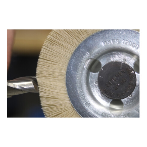 PFERD Rundbürste schmal ungezopft RBU Ø 200x12x50,8 mm Bohrung DIAMANT-Filament-Ø 0,35 mm Korn 600