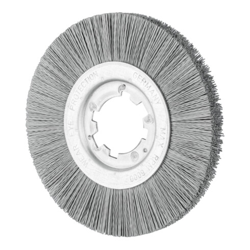 PFERD Rundbürste ungezopft RBU Ø 200x13x50,8 mm Bohrung SiC-Filament-Ø 0,55 mm Korn 320 stationär