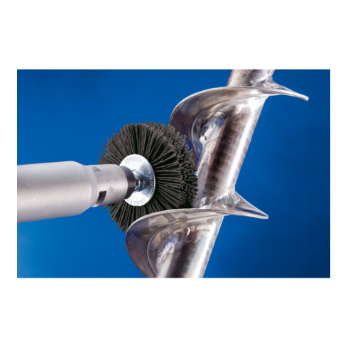 PFERD Rundbürste ungezopft RBU Ø 80x15 mm Schaft-Ø 6 mm Keramik-Filament-Ø 1,10mm Korn 120