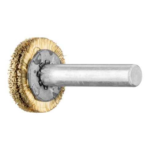 PFERD Rundbürste ungezopft RBU Ø20x4 mm Schaft-Ø6 mm Messing-Draht-Ø0,20