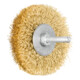 PFERD Rundbürste ungezopft RBU Ø70x15 mm Schaft-Ø6 mm Messing-Draht-Ø0,30-1