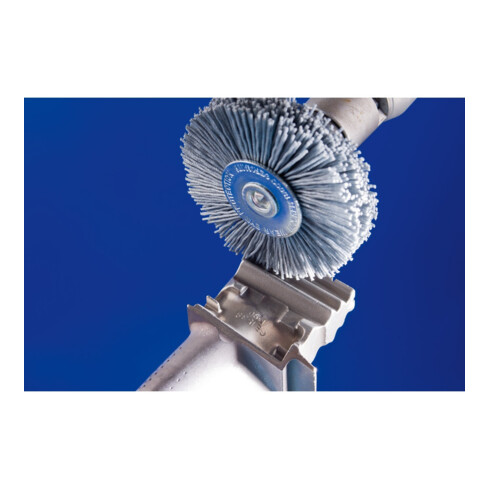 PFERD Rundbürste ungezopft RBU Ø80x15 mm Schaft-Ø6 mm SiC-Filament-Ø0,90 Korn 180