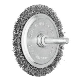 PFERD Rundbürste mit Schaft, ungezopft RBU 7004/6 ST 0,20 0.2 mm gewellter Draht