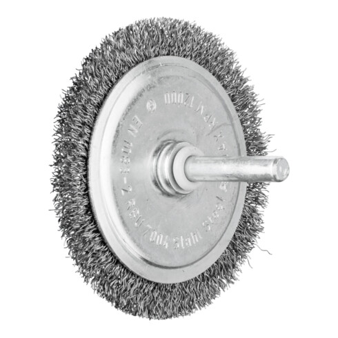 PFERD Rundbürste mit Schaft, ungezopft RBU 7004/6 ST 0,20 0.2 mm gewellter Draht