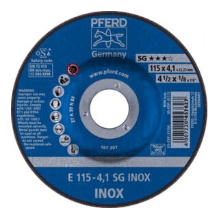 PFERD TOOLS Grofschijf SG INOX