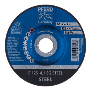 PFERD TOOLS Schuurwielen E 125-4,1 SG STEEL