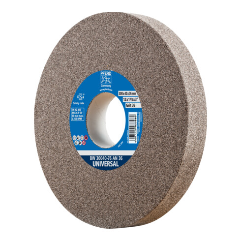 PFERD Schleifbockscheibe Ø 300x40mm Bohrung-Ø 76 mm A36 für universelle Schleifaufgaben