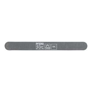 Pferd Schleiffeile SF-R147-15-5 flexibel, 147x15x5mm, SiC K1000, runde Enden