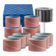 PFERD Schleifhülsen-Set 13-tlg. Korund Ø 45x30mm A40,60,80,150 mit Halter Schaft-Ø 6 mm-1