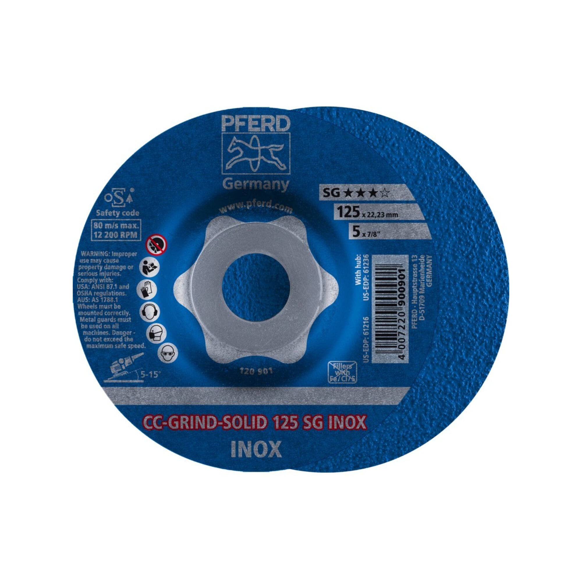 Pferd Schleifscheibe CC-Grind Solid INOX 125mm