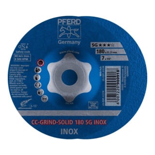 Pferd Schleifscheibe CC-Grind Solid INOX 180mm