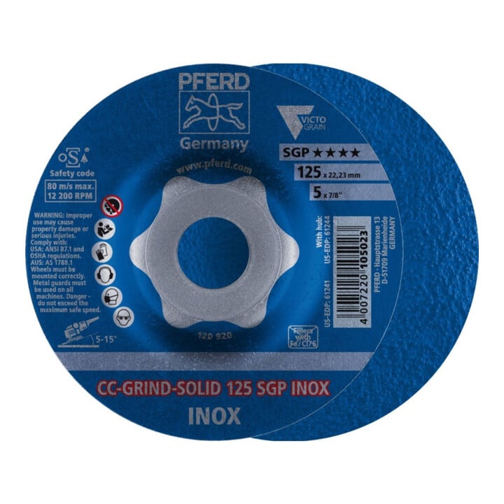 Pferd Schleifscheibe CC-Grind Solid SGP INOX 125mm