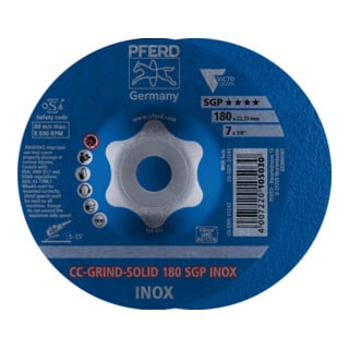 Pferd Schleifscheibe CC-Grind Solid SGP INOX 180mm
