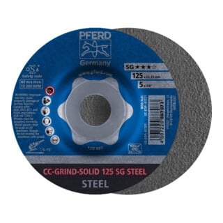 Pferd Schleifscheibe CC-Grind Solid Steel 125mm