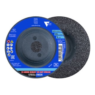 Pferd Schleifscheibe SGP CC-GRIND-ROBUST STEELOX 125mm VICTOGRAIN
