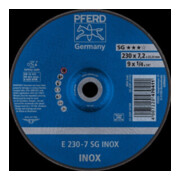 Pferd Schruppscheibe 230x7,2mm f.INOX gekröpft Bohrung 22,23mm