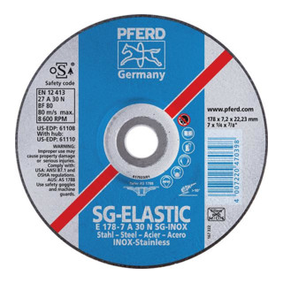 Pferd Schruppscheibe A30NSG V2A125x7,2mm gekr.