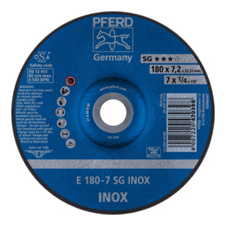 Pferd Schruppscheibe A30NSG V2A180-7,2mm gekrümmt