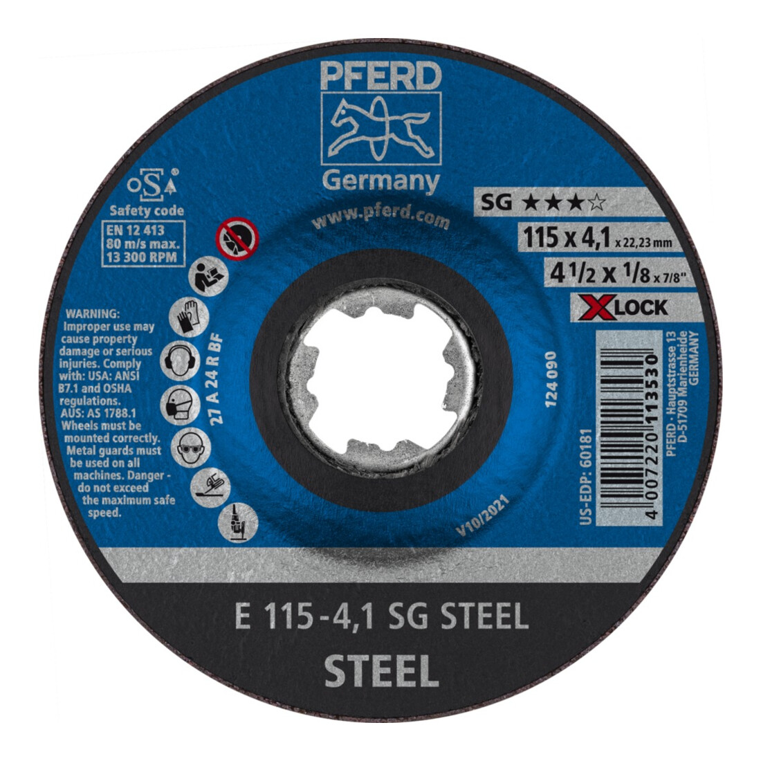 PFERD Schruppscheibe E 115-4,1 SG STEEL/X-LOCK