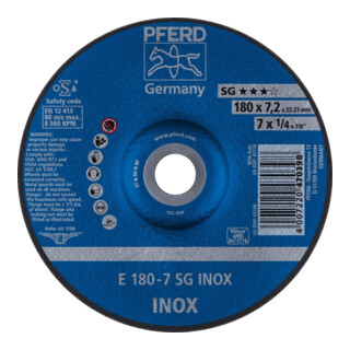PFERD Schruppscheibe E 180-7 SG INOX, 1