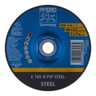 Pferd Schruppscheibe gekröpft A30PPS 178x8mm