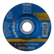 Pferd Schruppscheibe gekröpft PSFSTEELOX 115x7mm