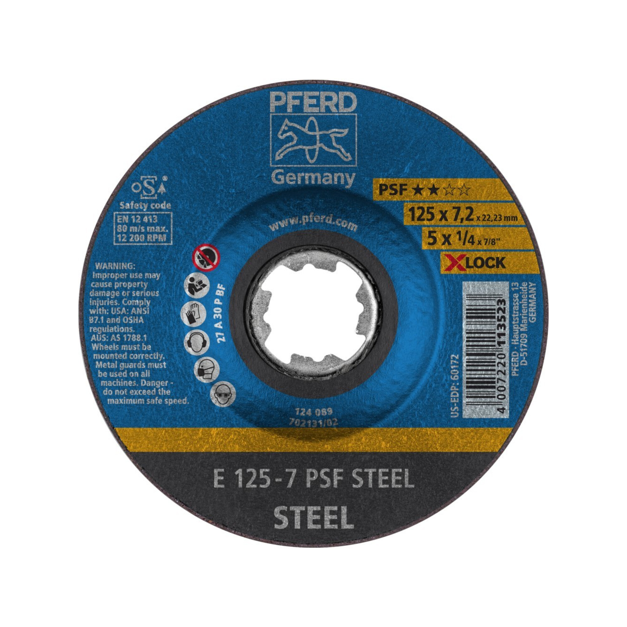 Pferd Schruppscheibe PSF X-LOCK STEEL 125x7mm