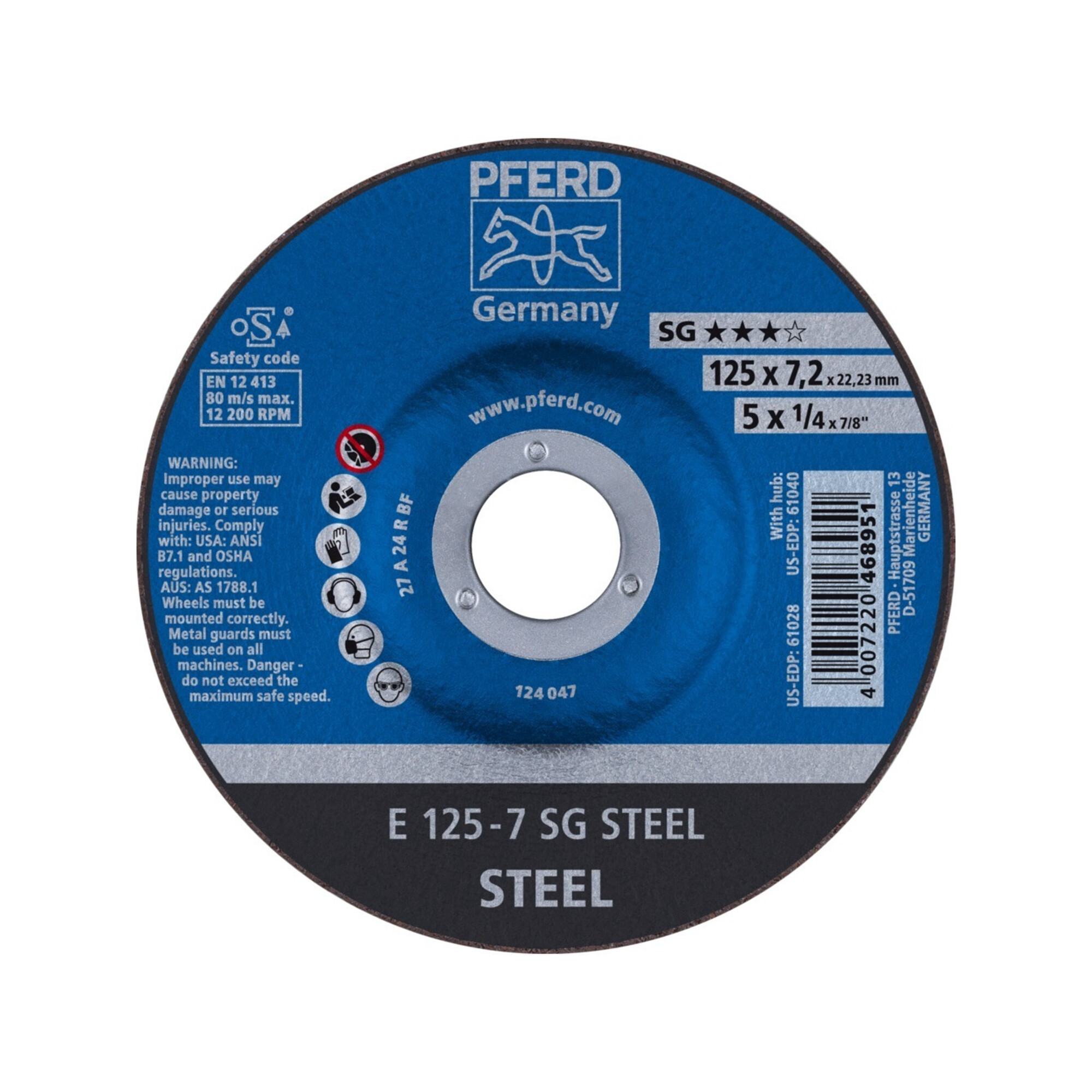 PFERD Schruppscheiben E 125-7 SG STEEL
