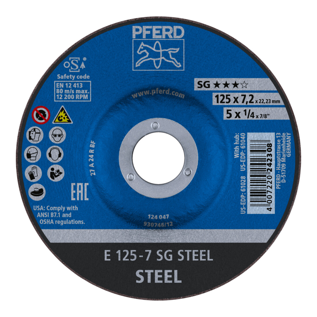 PFERD Schruppscheiben E 125-7 SG STEEL