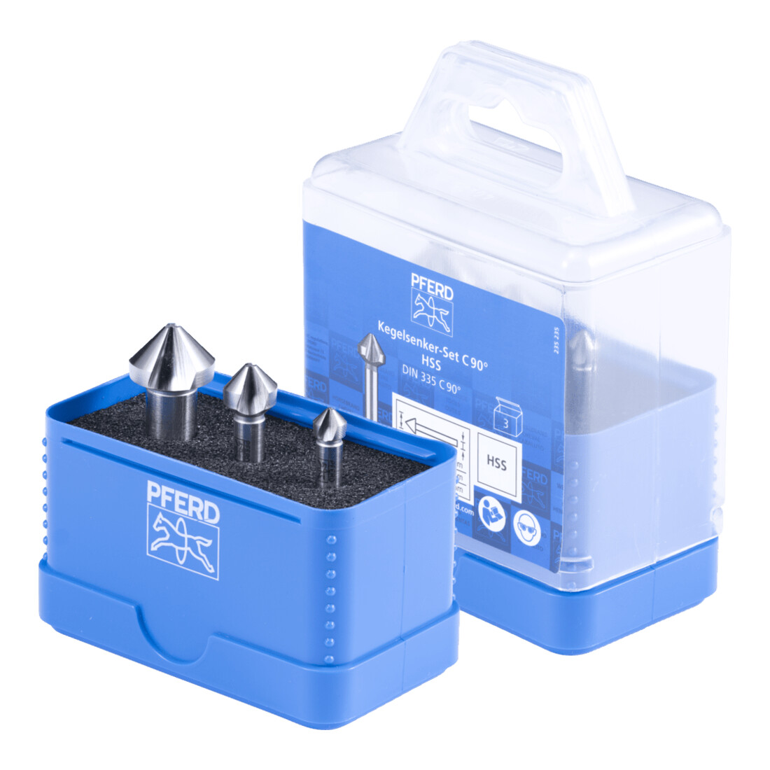 PFERD SET di svasatori conici KES HSS DIN 335 C90° 3