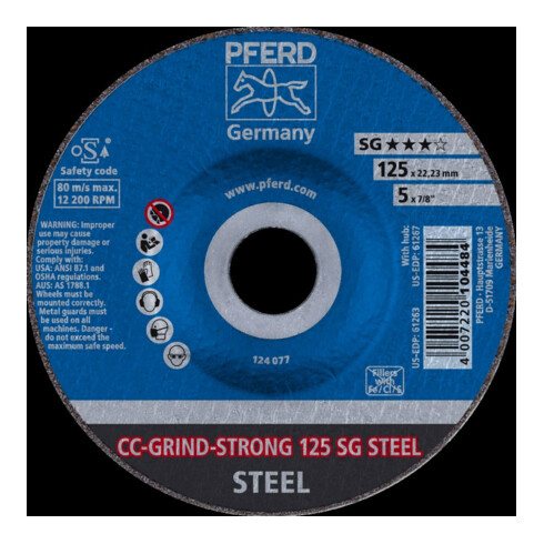PFERD slijpschijf CC-GRIND-STRONG, 125 mm